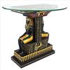 Design Toscano Tut the Egyptian Pharaoh Glass-Topped Sculptural Table QL1005
